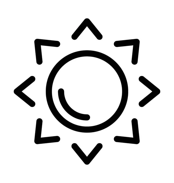 Sonne Flache Vektor Symbol — Stockvektor