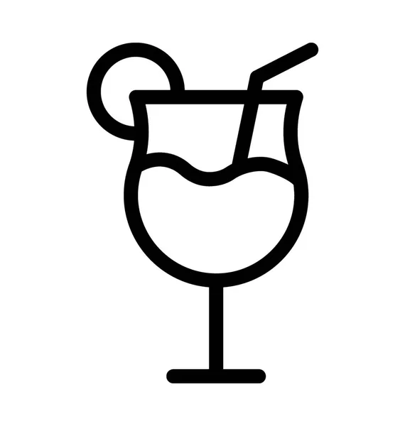 Cocktail Platt Vektor Ikon — Stock vektor