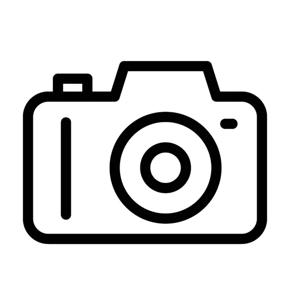 Camera Platte Vector Pictogram — Stockvector