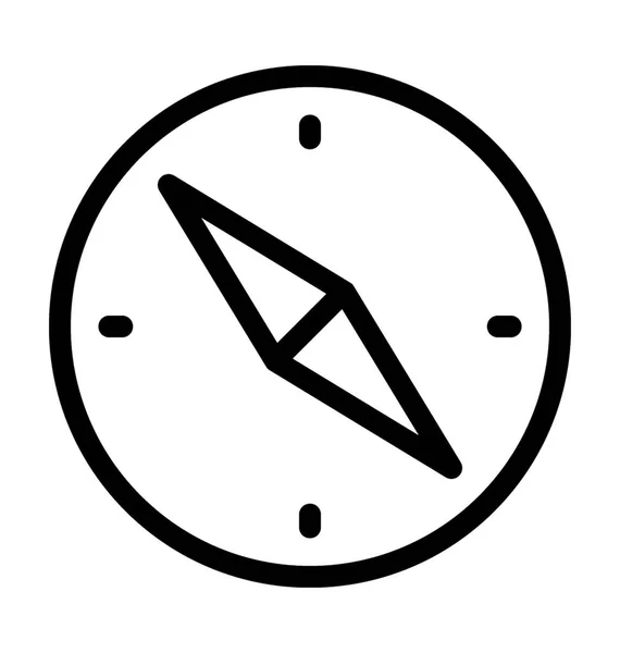 Kompas Platte Vector Icoon — Stockvector