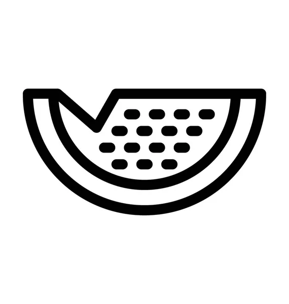 Vattenmelon Bit Platt Vektor Symbol — Stock vektor