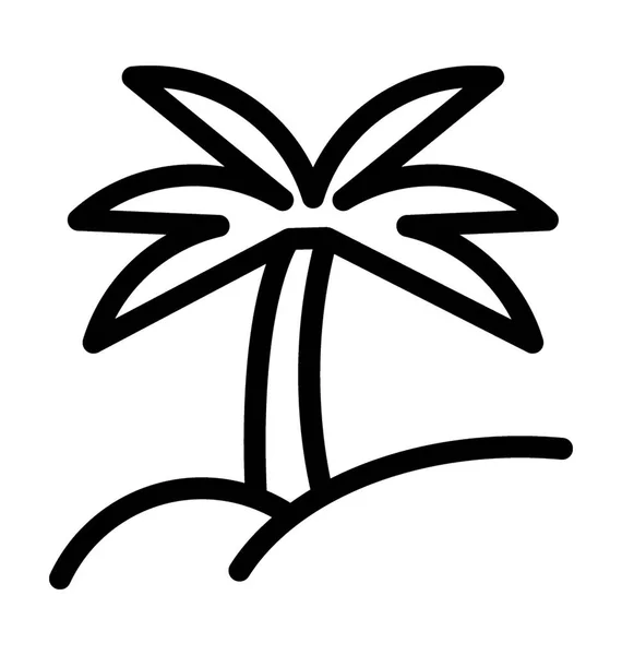 Palm Tree Flat Vector Icon — Stock Vector