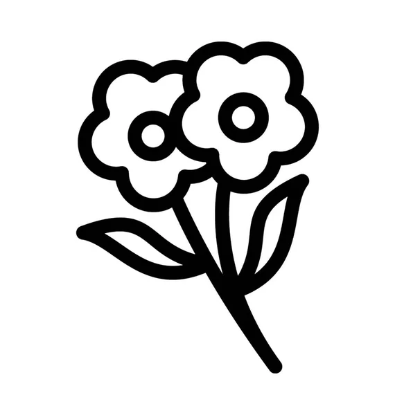 Flowers Flat Vector Icon — Stock Vector