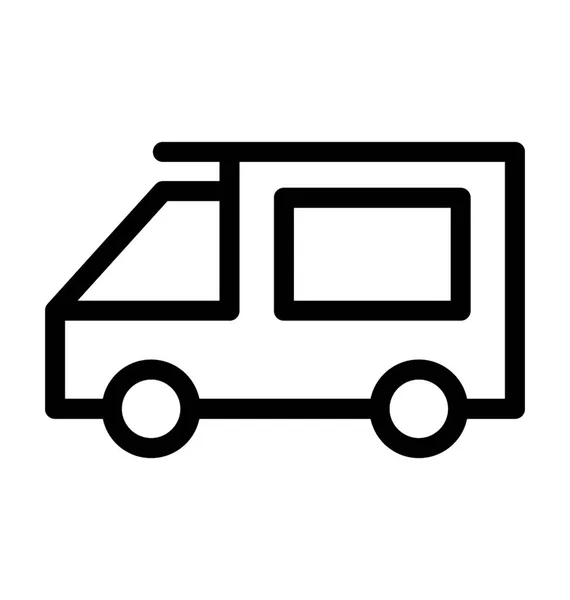 Van Platte Vector Pictogram — Stockvector