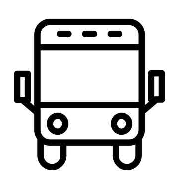 Otobüs Düz Vektör Simgesi