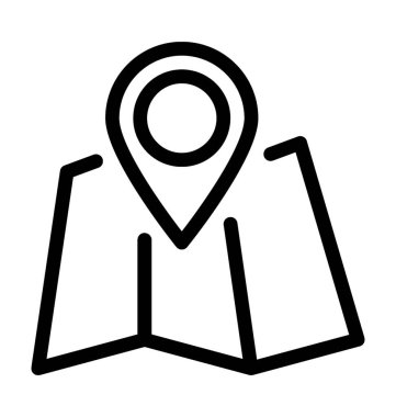 Harita Bulucu düz vektör simgesi