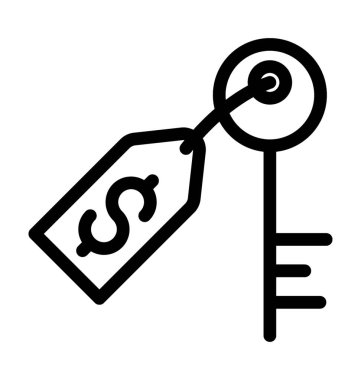 Anahtarlık düz vektör simgesi