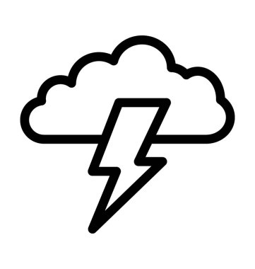 Fırtına düz vektör simgesi