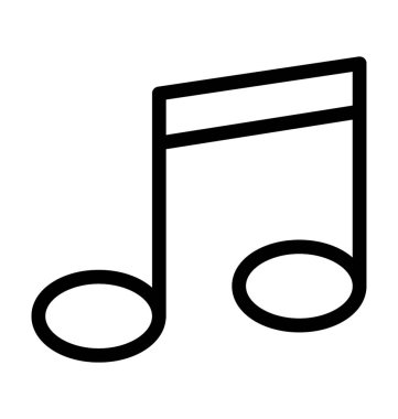 müzik notası düz vektör simgesi