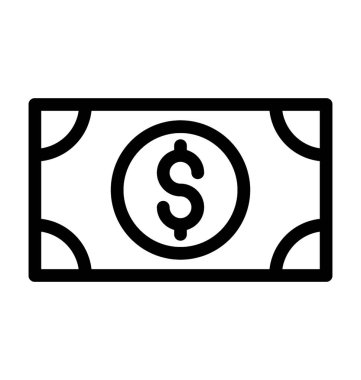 Dolar düz vektör simgesi