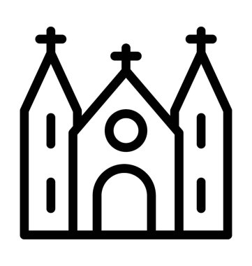 kilise düz vektör simgesi
