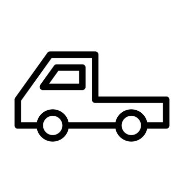 karavan düz vektör simgesi