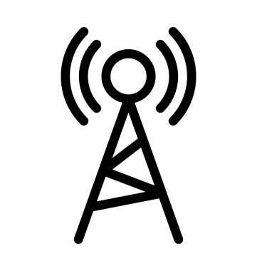 WiFi kule düz vektör simgesi