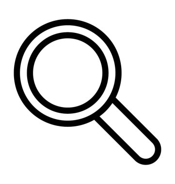 Büyüteç düz vektör simgesi