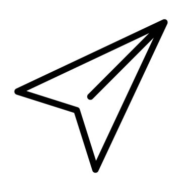 Kağıt Düzlem Düz Vektör Simgesi