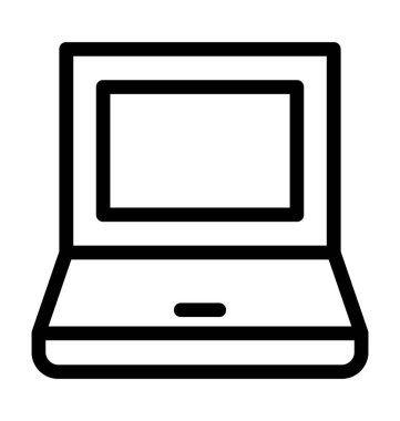 Laptop Düz Vektör Simgesi