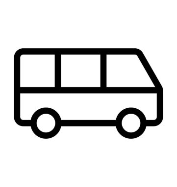 Van düz vektör simgesi