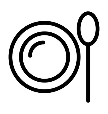 Yemek düz vektör simgesi 