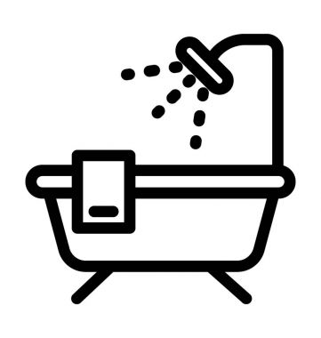 Küvet Düz Vektör Simgesi