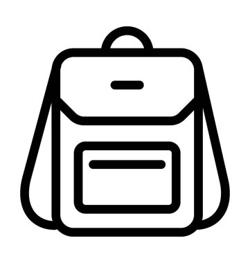 Sırt çantası düz vektör simgesi