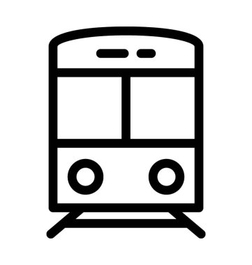 Tramvay düz vektör simgesi