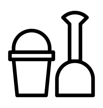 Plaj Oyuncakları Düz vektör simgesi