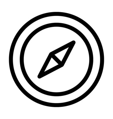 pusula düz vektör simgesi