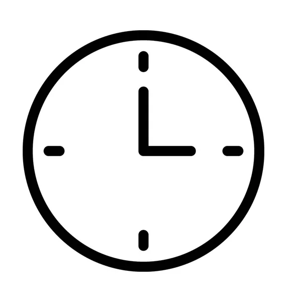 Uhr Flaches Vektorsymbol — Stockvektor