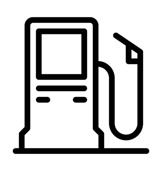 Estação Combustível Flat Vector Icon —  Vetores de Stock