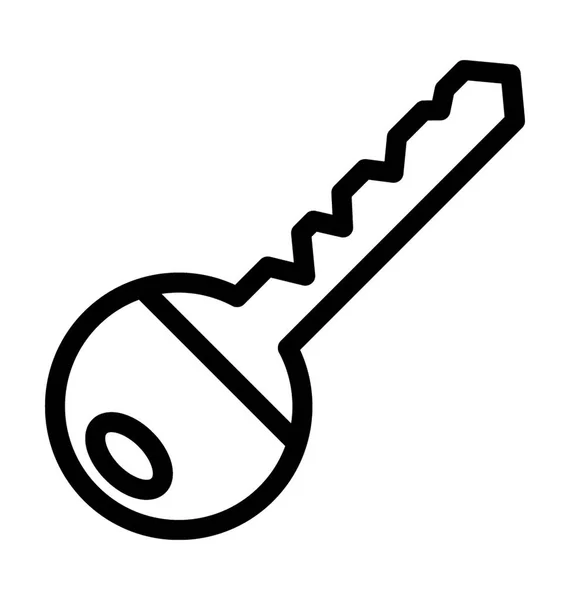 Nyckel Platt Vektor Ikon — Stock vektor