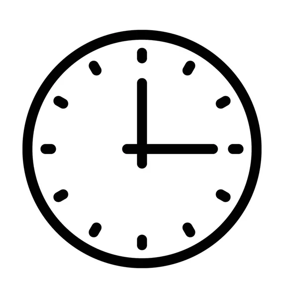 時計フラットベクトルアイコン — ストックベクタ