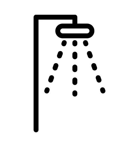 Shower Flat Vector Icon — Stockvector