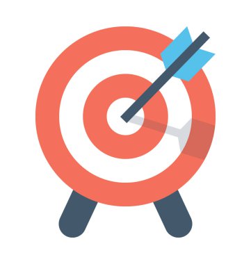 Düz vektör simgesi boğa göz