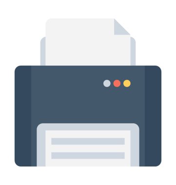 Yazıcı Düz Vektör Simgesi