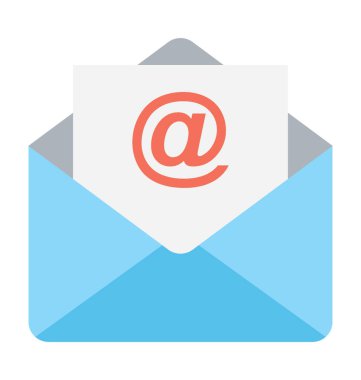 Gelen kutusu düz vektör simgesi