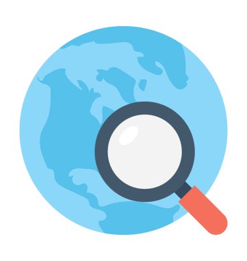 Arama konumu düz vektör simgesi