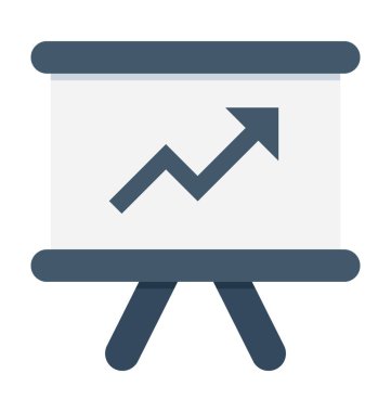 Grafik sunum düz vektör simgesi