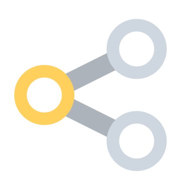 Paylaş düğmesi düz vektör simgesi