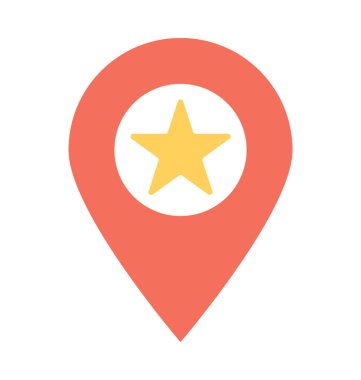 En sevdiğim yer düz vektör simgesi