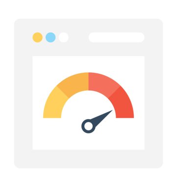 Web sitesi hız düz vektör simge