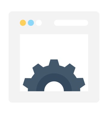 Web ayarları düz vektör simgesi