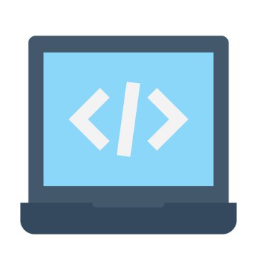 Web geliştirme düz vektör simgesi
