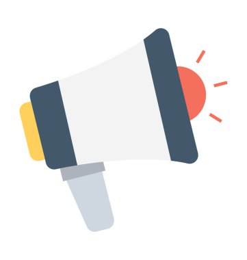 megafon düz vektör simgesi