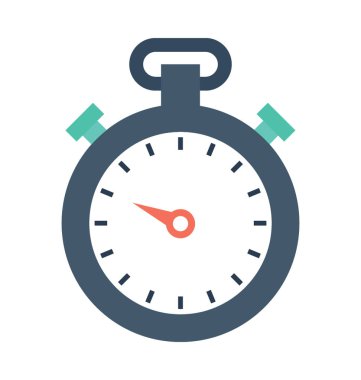 Chronometre düz vektör simgesi