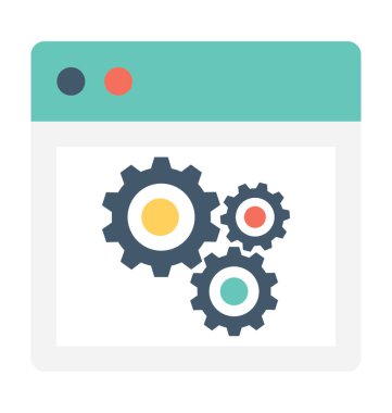 Web ayarları düz vektör simgesi