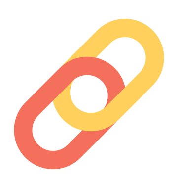 Backlink düz vektör simgesi