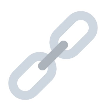 Zincir bağlantı düz vektör simgesi