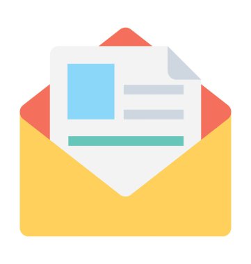 belge düz vektör simgesi