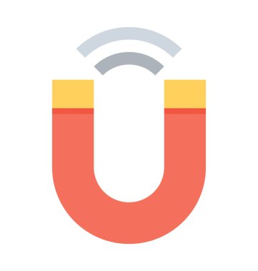 Mıknatıs dalgaları düz vektör simgesi