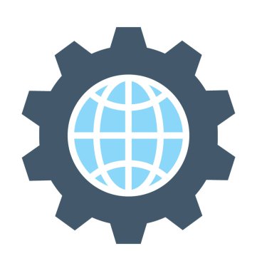 Genel ayar düz vektör simgesi